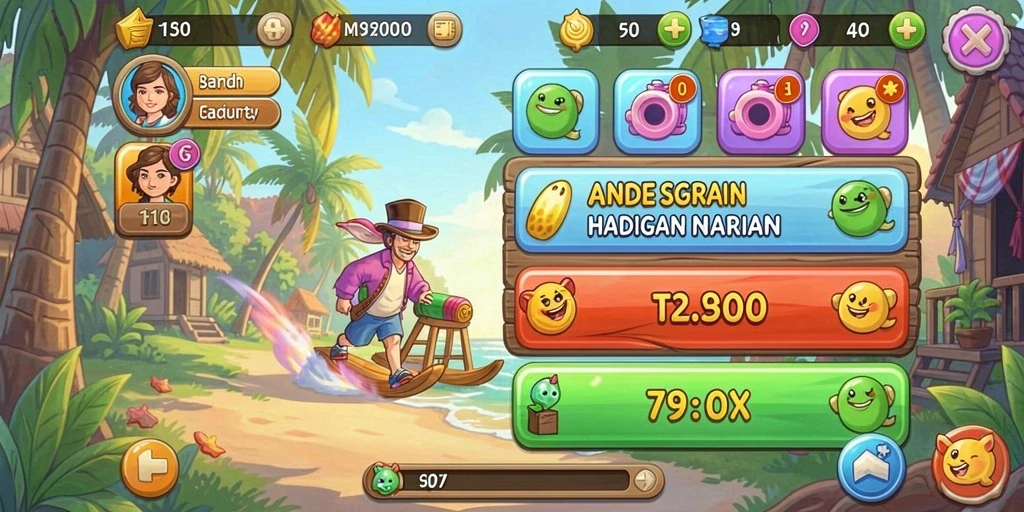 garitoto - Berbagai karakter unik yang bisa dipilih dan digunakan.